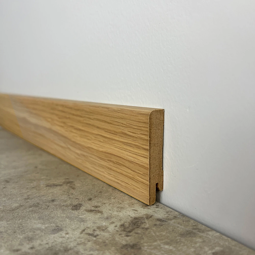 [woo:2001] Плінтус МДФ шпонований Дуб натуральний 60х12х2000 мм. MDF-D6009